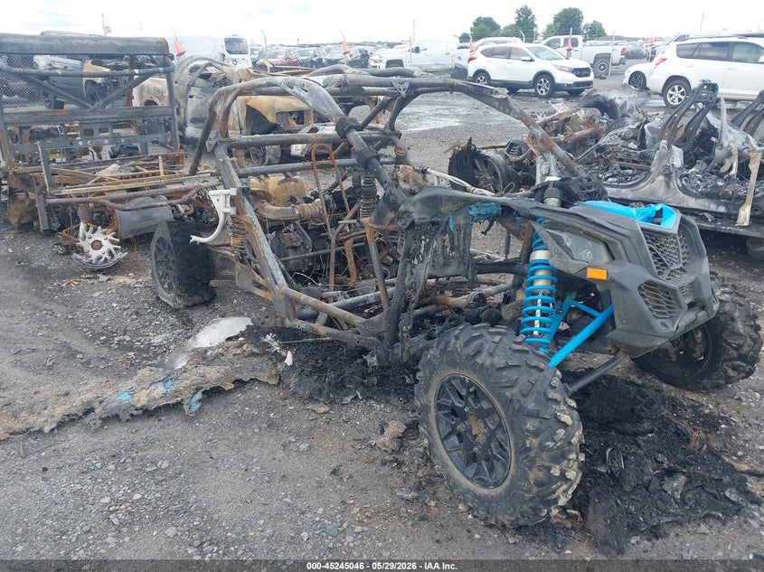 2021 Can-am/ brp Maverick VIN 3JBVGAY4XMK001155 IAAI salvage auction — TOTAL BURN, Parts Only (Arkansas), sold $25 on 2026-09-02 (photo 1)