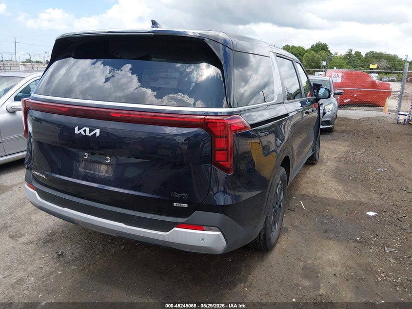 2025 Kia Carnival VIN KNDNB5KA8S6077251 IAAI salvage auction — FRONT END, Salvage (Louisiana), sold $10,000 on 2026-07-29 (photo 4)