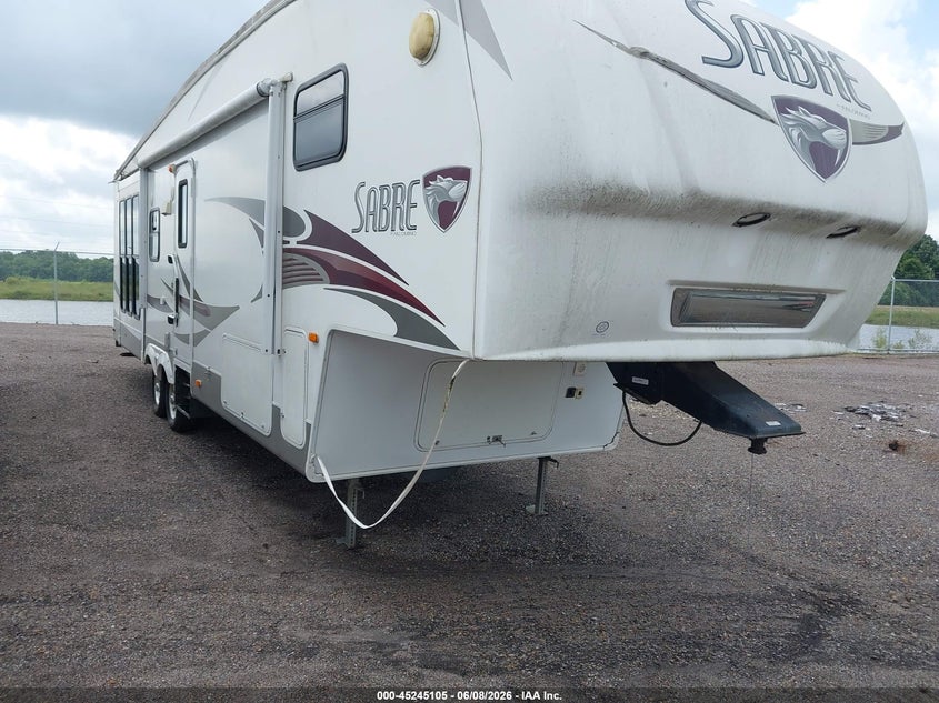 2010 Palomino Sabre VIN 4X4FSRG2XA3002123 IAAI salvage auction — ROOF, Clear (Tennessee), sold $800 on 2026-07-15 (photo 1)