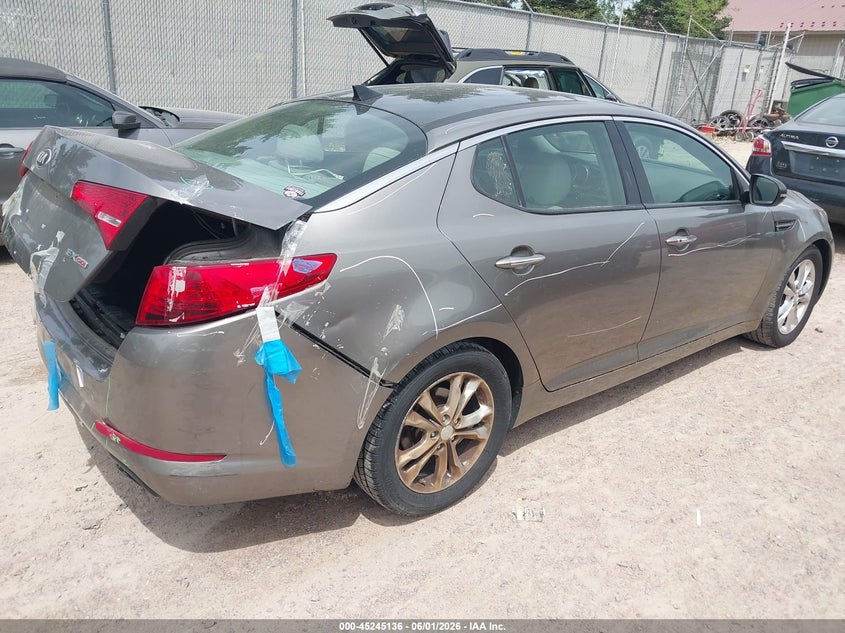2013 Kia Optima VIN 5XXGN4A71DG231612 IAAI salvage auction — REAR END, Salvage Title, sold $925 on 2026-07-29 (photo 4)