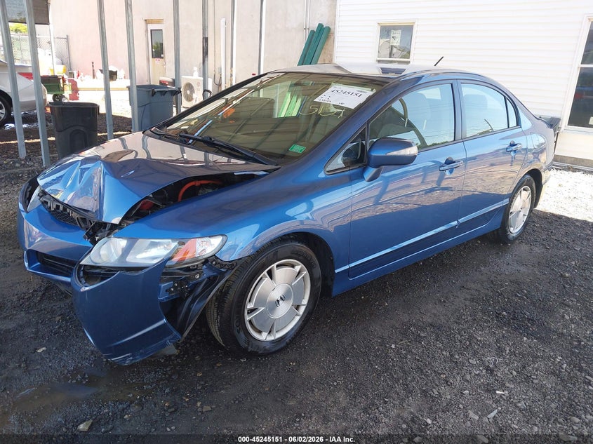 2010 Honda Civic VIN JHMFA3F25AS002199 IAAI salvage auction — FRONT END, Salvage (Delaware), sold $275 on 2026-07-30 (photo 2)