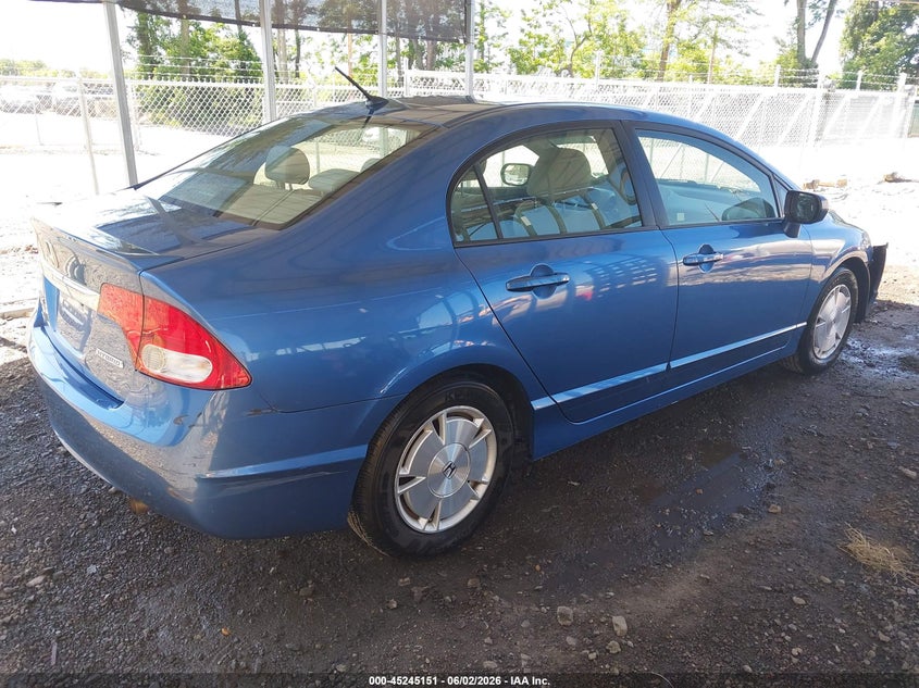 2010 Honda Civic VIN JHMFA3F25AS002199 IAAI salvage auction — FRONT END, Salvage (Delaware), sold $275 on 2026-07-30 (photo 4)