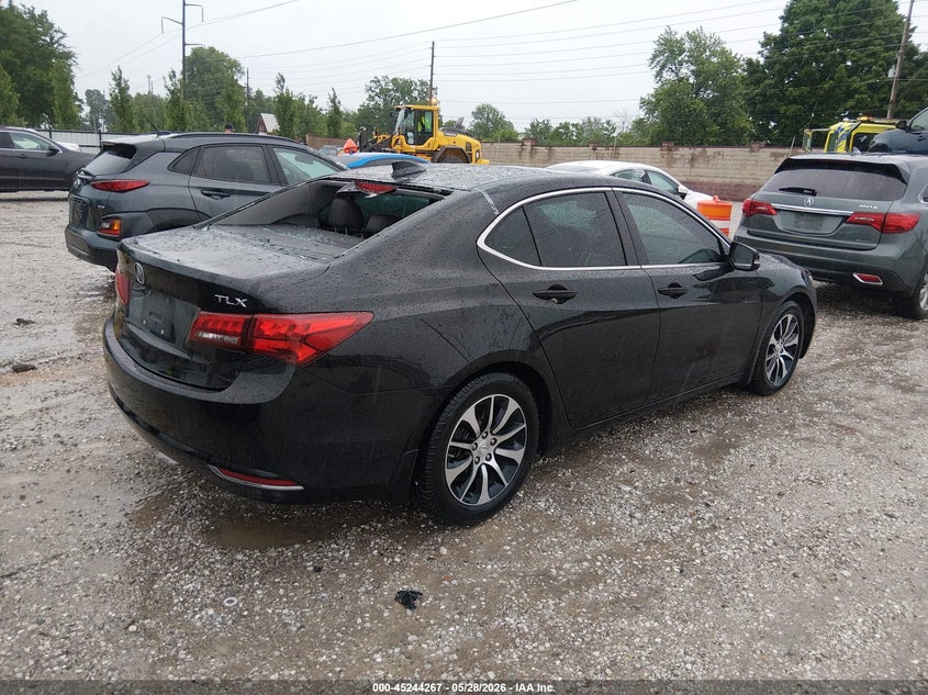 2016 Acura Tlx VIN 19UUB1F39GA015766 IAAI salvage auction — HAIL, Salvage Title, sold $3,450 on 2026-08-03 (photo 4)