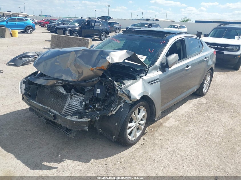 2012 Kia Optima VIN 5XXGR4A69CG047044 IAAI salvage auction — FRONT END, Salvage Title, sold $600 on 2026-07-15 (photo 2)