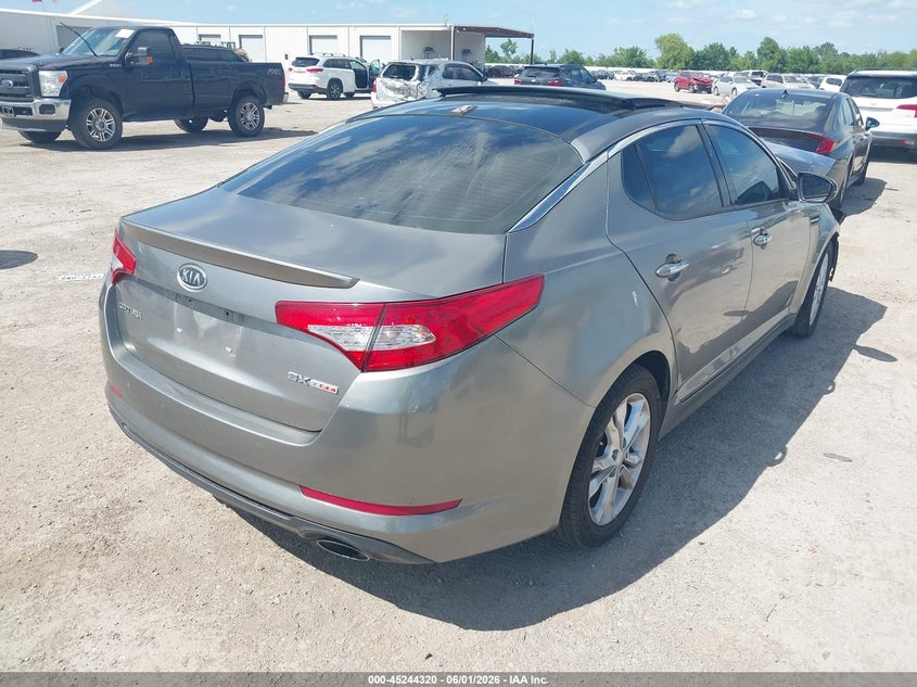2012 Kia Optima VIN 5XXGR4A69CG047044 IAAI salvage auction — FRONT END, Salvage Title, sold $600 on 2026-07-15 (photo 4)