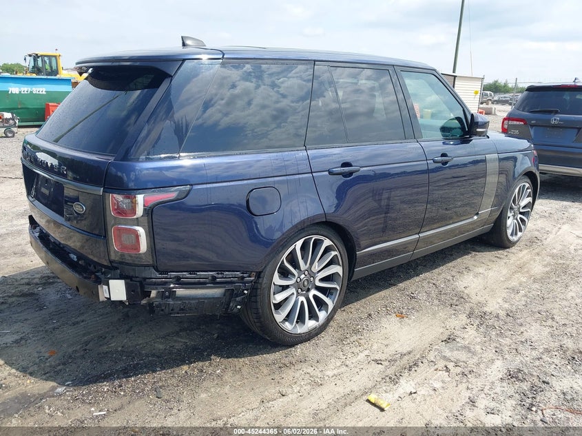 2018 Land rover RANGE ROVER VIN SALGS2RE5JA511646 IAAI salvage auction — REAR END, Salvage Title, sold $13,200 on 2026-07-14 (photo 4)