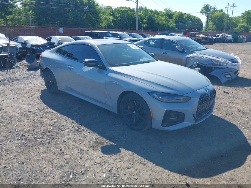 2023 BMW 4er VIN WBA73AP02PCL24946 IAAI salvage auction — REAR END, Salvage Title, sold $18,400 on 2026-08-02 (photo 1)