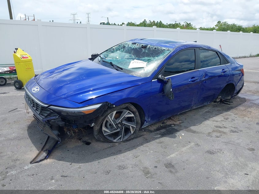 2024 Hyundai Elantra VIN KMHLS4DG0RU734550 IAAI salvage auction — ROLLOVER, Salvage Title, sold $2,350 on 2026-07-13 (photo 2)