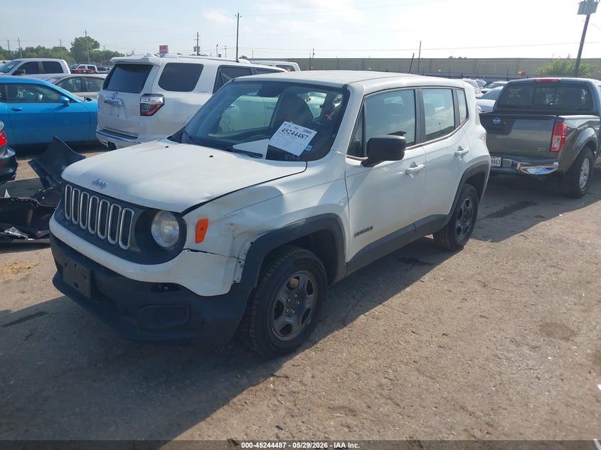 2018 Jeep Renegade VIN ZACCJBAB4JPJ45153 IAAI salvage auction — FRONT & REAR, Salvage Title, sold $3,275 on 2026-07-22 (photo 2)