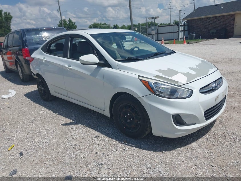 2017 Hyundai Accent VIN KMHCT4AE4HU201390 IAAI salvage auction — HAIL, Salvage Title, sold $1,150 on 2026-07-13 (photo 1)