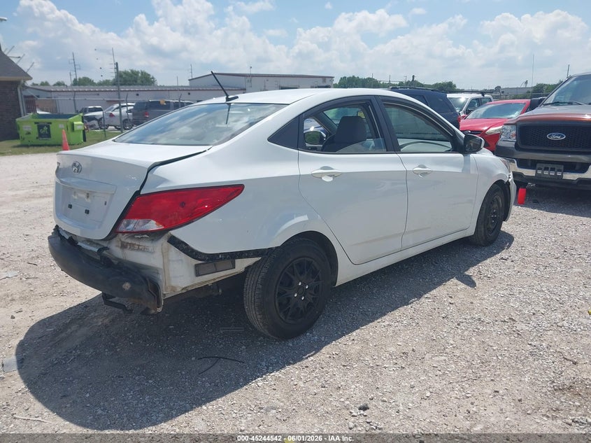 2017 Hyundai Accent VIN KMHCT4AE4HU201390 IAAI salvage auction — HAIL, Salvage Title, sold $1,150 on 2026-07-13 (photo 4)