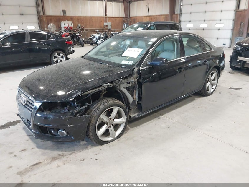 2012 Audi A4 VIN WAUFFAFL5CN005960 IAAI salvage auction — LEFT FRONT, Salvage Title, sold $875 on 2026-07-08 (photo 2)