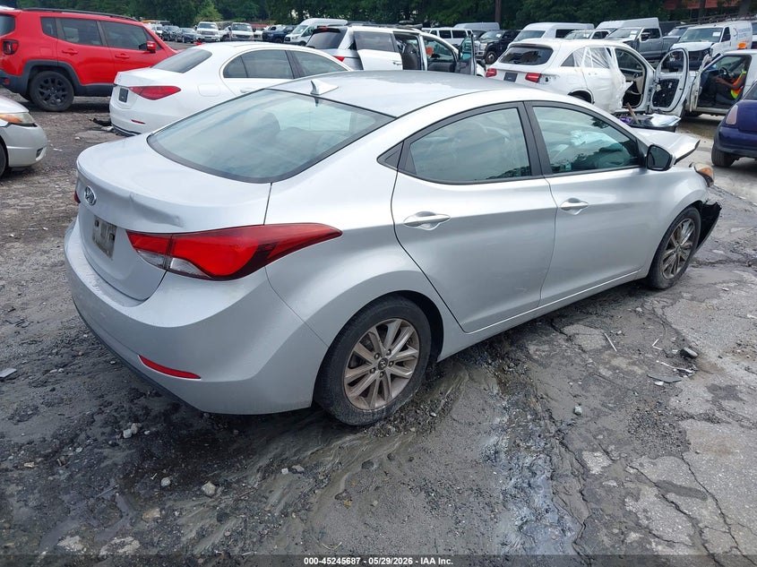 2014 Hyundai Elantra VIN KMHDH4AE3EU210471 IAAI salvage auction — FRONT END, Salvage Title, sold $800 on 2026-07-22 (photo 4)