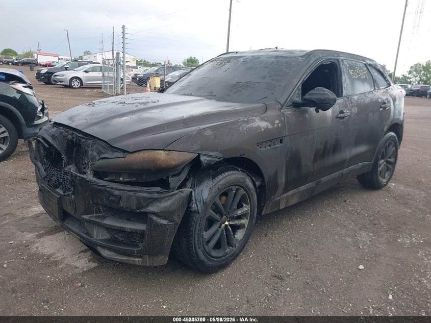 2018 Jaguar F-pace VIN SADCJ2FNXJA257790 IAAI salvage auction — EXTERIOR BURN, Bill Of Sale (Indiana), sold $1,950 on 2026-07-15 (photo 2)