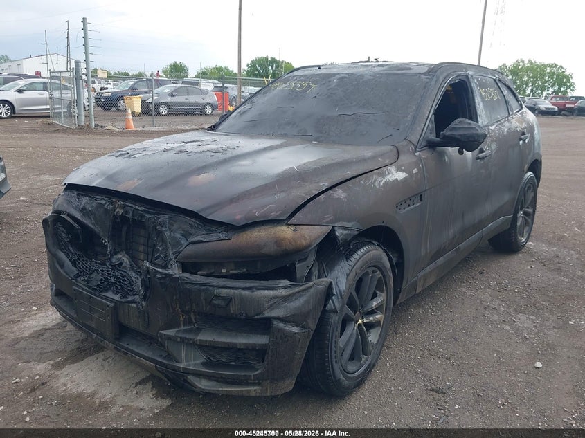 2018 Jaguar F-pace VIN SADCJ2FNXJA257790 IAAI salvage auction — EXTERIOR BURN, Bill Of Sale (Indiana), sold $1,950 on 2026-07-15 (photo 6)