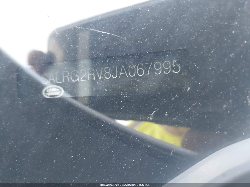 2018 Land rover Discovery VIN SALRG2RV8JA067995 IAAI salvage auction — NORMAL WEAR, Clear (Indiana), sold $6,675 on 2026-07-15 (photo 9)