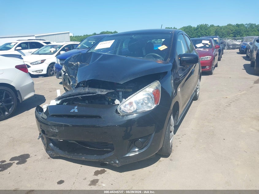 2015 Mitsubishi Mirage VIN ML32A3HJ1FH058894 IAAI salvage auction — RIGHT FRONT, Salvage Title, sold $350 on 2026-07-21 (photo 2)