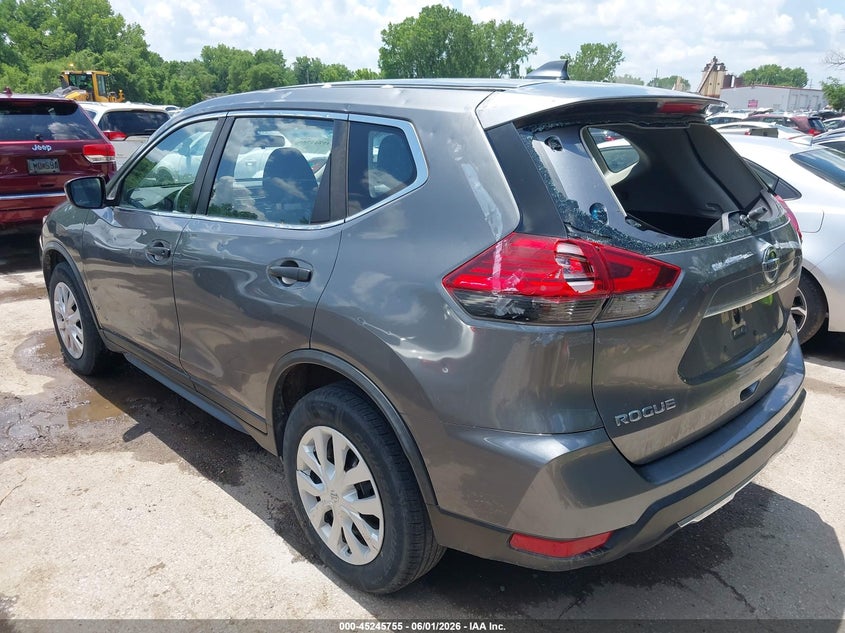 2017 Nissan Rogue VIN JN8AT2MV5HW262803 IAAI salvage auction — HAIL, Salvage Title, sold $1,000 on 2026-07-29 (photo 3)