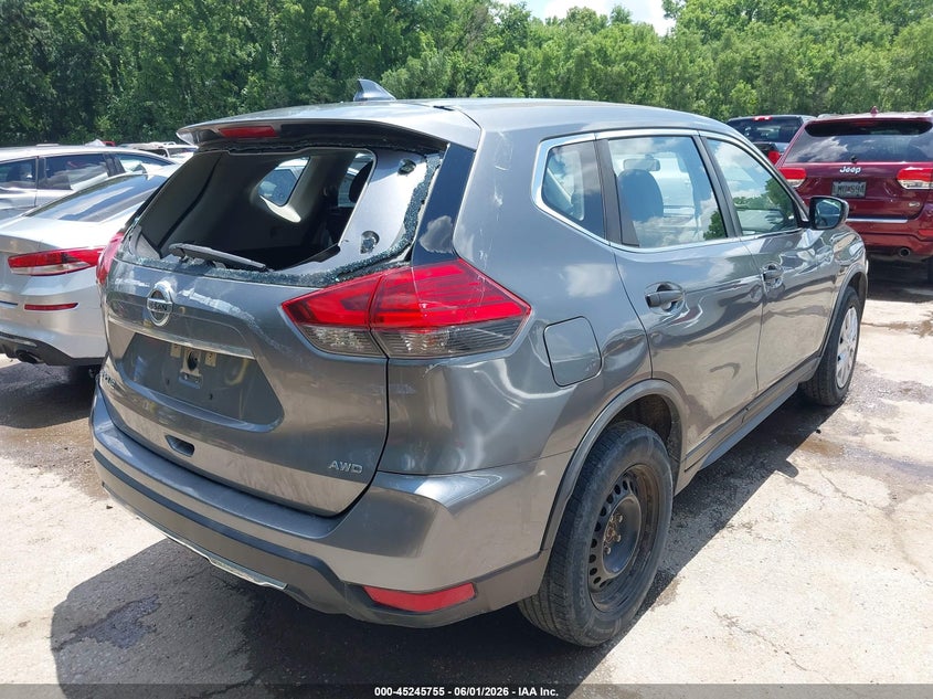 2017 Nissan Rogue VIN JN8AT2MV5HW262803 IAAI salvage auction — HAIL, Salvage Title, sold $1,000 on 2026-07-29 (photo 4)