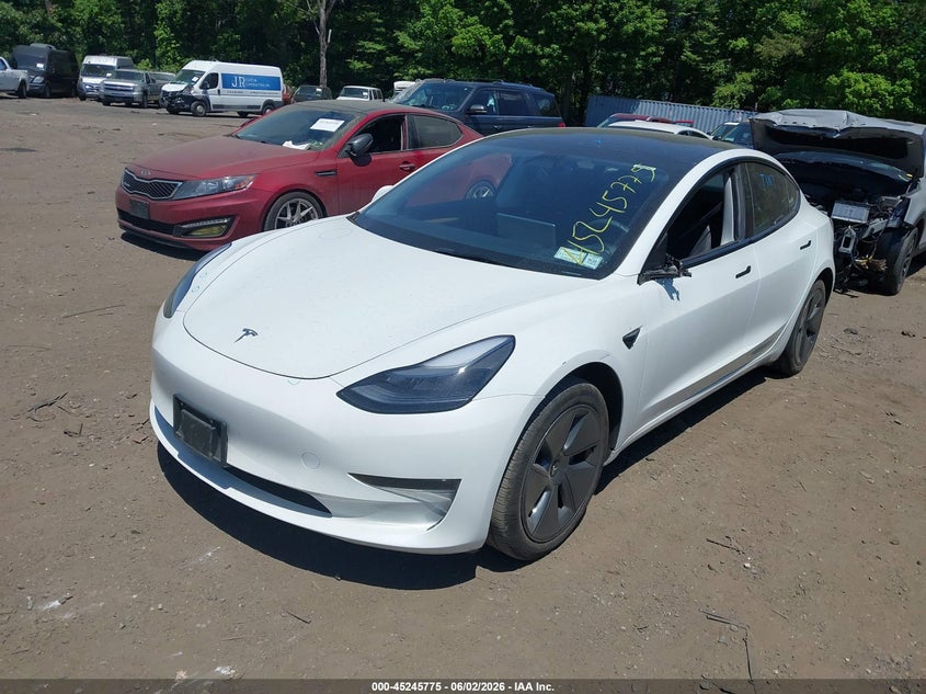 2023 Tesla Model 3 VIN 5YJ3E1EA8PF548488 IAAI salvage auction — RIGHT SIDE, Salvage Title, sold $7,200 on 2026-07-23 (photo 2)