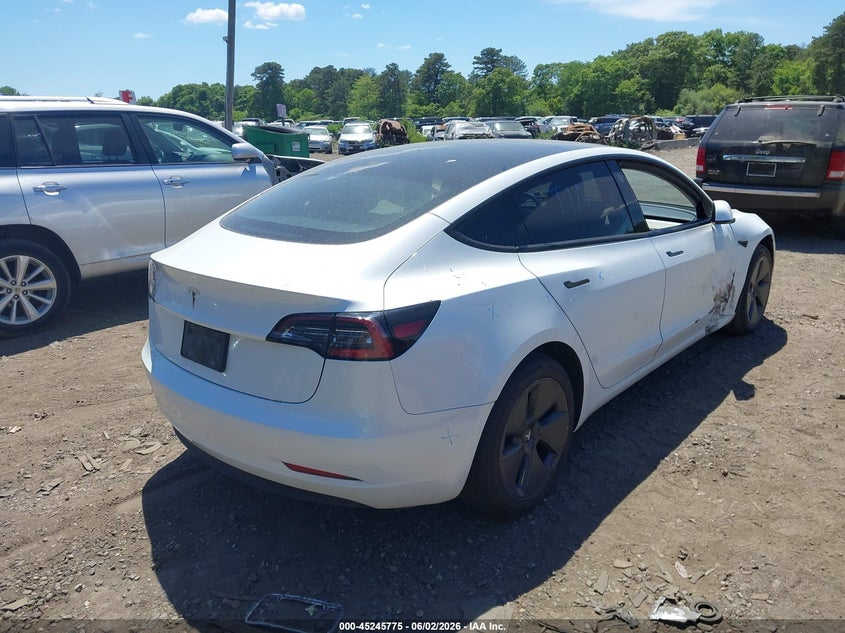 2023 Tesla Model 3 VIN 5YJ3E1EA8PF548488 IAAI salvage auction — RIGHT SIDE, Salvage Title, sold $7,200 on 2026-07-23 (photo 4)