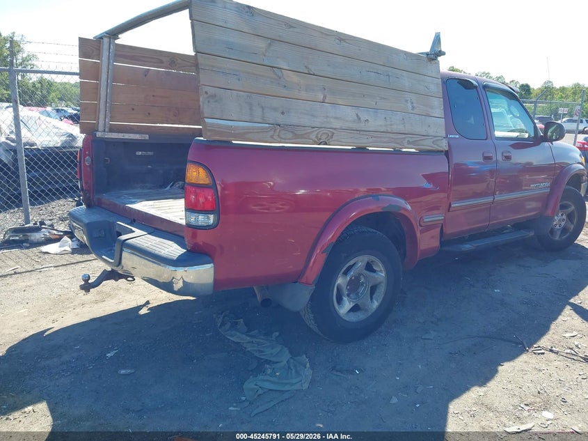 2001 Toyota Tundra VIN 5TBBT48131S201645 IAAI salvage auction — LEFT SIDE, Clear (Virginia), sold $500 on 2026-07-20 (photo 4)