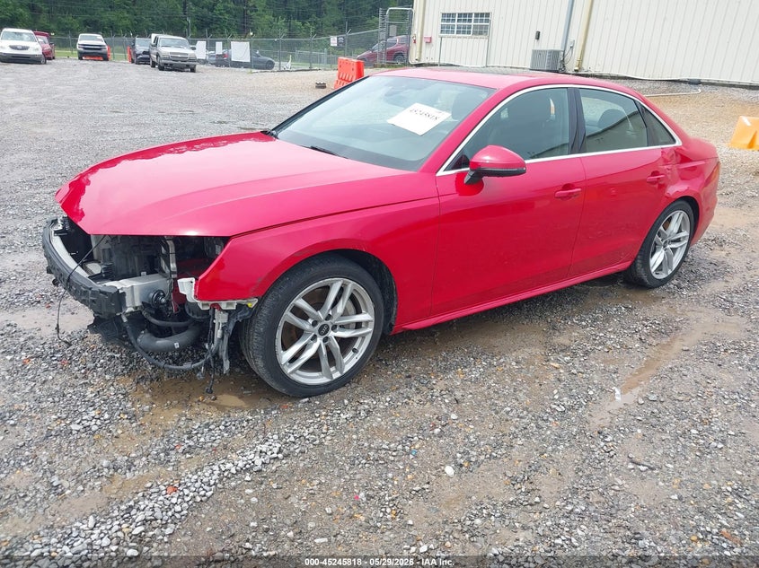 2024 Audi A4 VIN WAUEAAF41RN005630 IAAI salvage auction — FRONT END, Salvage Title, sold $7,125 on 2026-07-10 (photo 2)