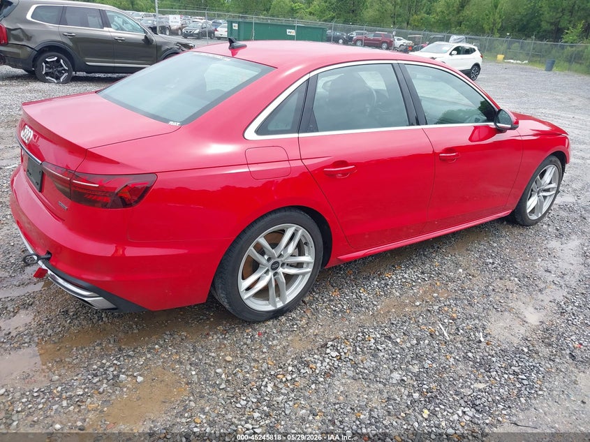 2024 Audi A4 VIN WAUEAAF41RN005630 IAAI salvage auction — FRONT END, Salvage Title, sold $7,125 on 2026-07-10 (photo 4)