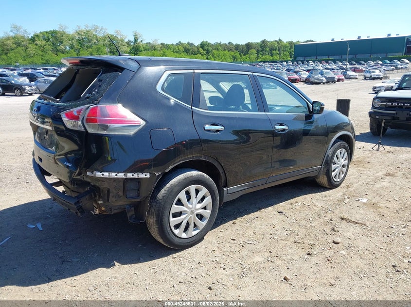 2015 Nissan Rogue VIN KNMAT2MV6FP588712 IAAI salvage auction — REAR END, Salvage Title, sold $1,775 on 2026-07-07 (photo 4)