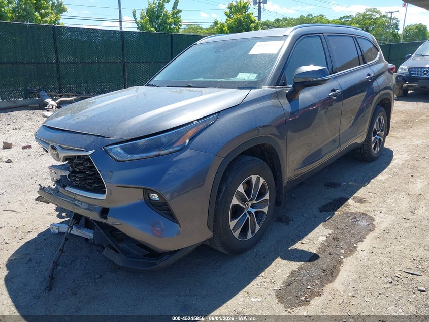 2021 Toyota Highlander VIN 5TDGZRBH6MS557767 IAAI salvage auction — FRONT END, Salvage Title, sold $10,100 on 2026-07-14 (photo 6)