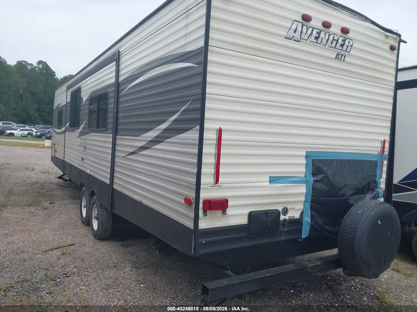 2018 Avenger Travel trailer VIN 5ZT2AVSB9JB917024 IAAI salvage auction — REAR END, Salvage (Mississippi), sold $6,150 on 2026-07-07 (photo 3)