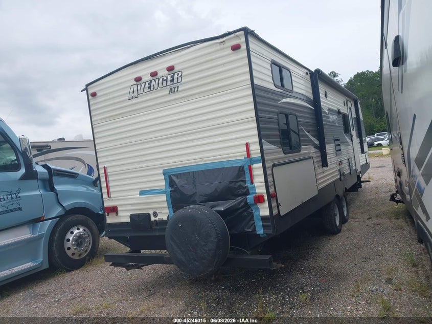 2018 Avenger Travel trailer VIN 5ZT2AVSB9JB917024 IAAI salvage auction — REAR END, Salvage (Mississippi), sold $6,150 on 2026-07-07 (photo 4)