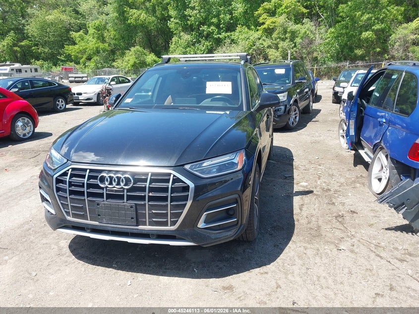 2021 Audi Q5 VIN WA1BAAFY2M2024488 IAAI salvage auction — REAR END, Salvage Title, sold $12,100 on 2026-07-21 (photo 2)