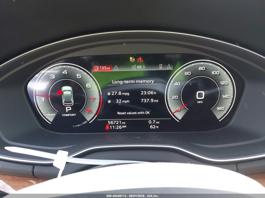 2021 Audi Q5 VIN WA1BAAFY2M2024488 IAAI salvage auction — REAR END, Salvage Title, sold $12,100 on 2026-07-21 (photo 7)