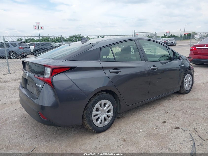 2021 Toyota Prius VIN JTDKAMFU8M3151518 IAAI salvage auction — FRONT END, Salvage Title, sold $3,700 on 2026-07-29 (photo 4)
