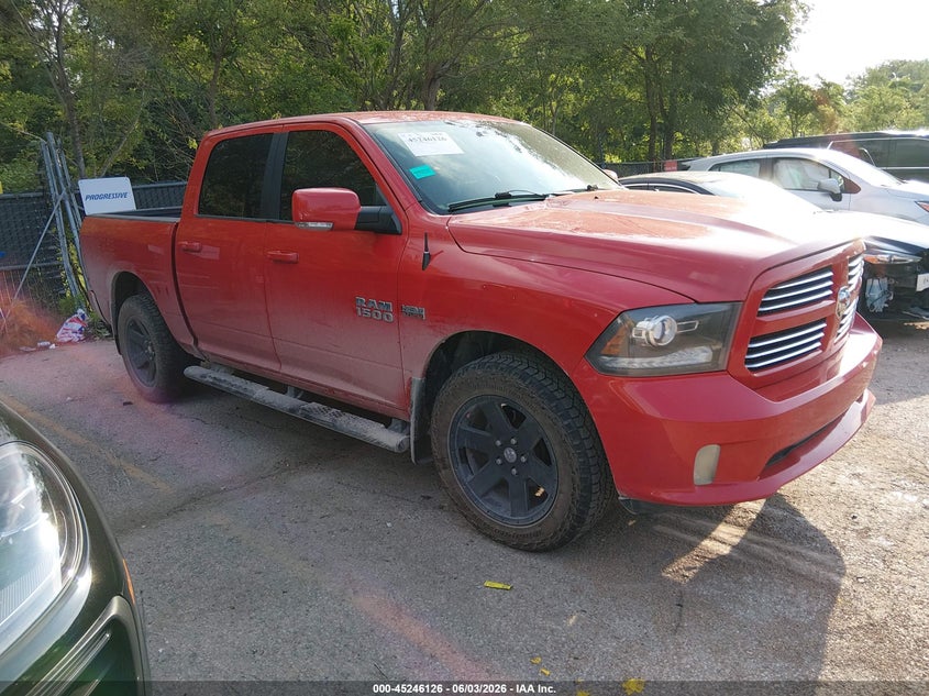 2014 Ram 1500 VIN 1C6RR7MT7ES203027 IAAI salvage auction — HAIL, Salvage Title, sold $3,650 on 2026-07-22 (photo 1)