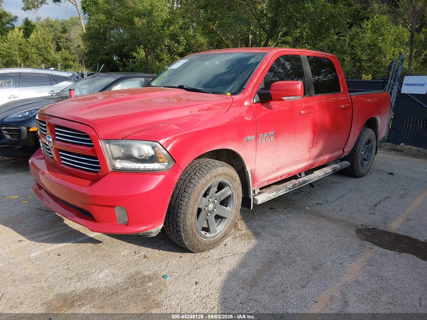 2014 Ram 1500 VIN 1C6RR7MT7ES203027 IAAI salvage auction — HAIL, Salvage Title, sold $3,650 on 2026-07-22 (photo 2)