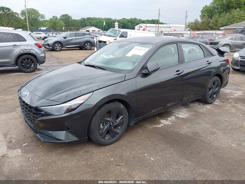 2022 Hyundai Elantra VIN 5NPLM4AGXNH076016 IAAI salvage auction — REAR END, Salvage (Indiana), sold $4,000 on 2026-07-10 (photo 2)