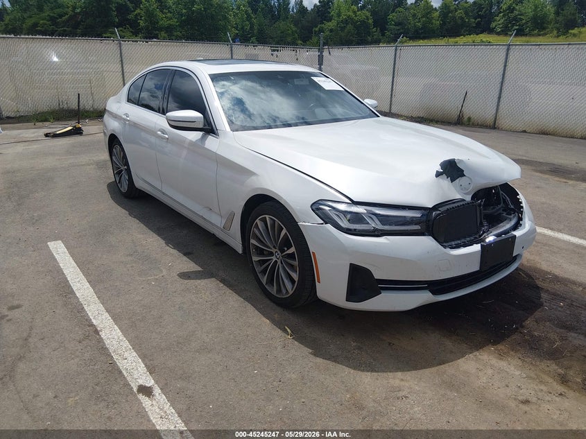 2021 BMW 5er VIN WBA73BJ08MWX03510 IAAI salvage auction — FRONT END, Salvage Title, sold $19,800 on 2026-07-16 (photo 1)