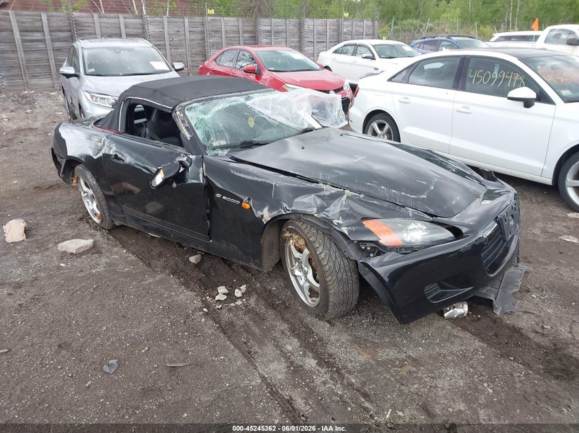 2001 Honda S2000 VIN JHMAP11411T006038 IAAI salvage auction — ALL OVER, Clear (Massachusetts), sold $5,100 on 2026-07-16 (photo 1)
