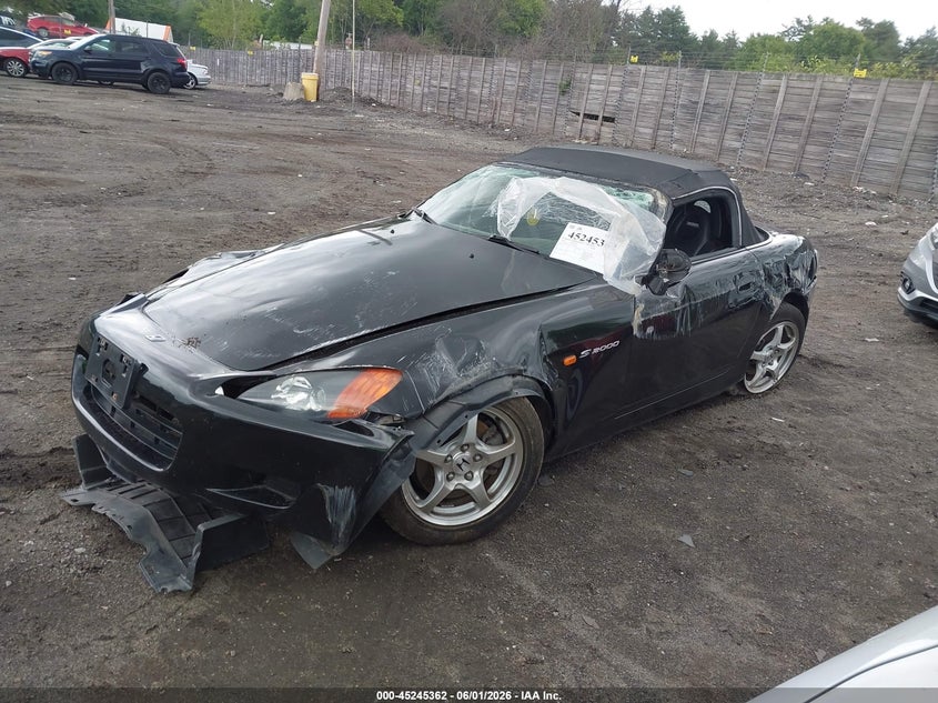 2001 Honda S2000 VIN JHMAP11411T006038 IAAI salvage auction — ALL OVER, Clear (Massachusetts), sold $5,100 on 2026-07-16 (photo 2)