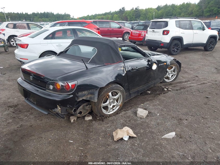 2001 Honda S2000 VIN JHMAP11411T006038 IAAI salvage auction — ALL OVER, Clear (Massachusetts), sold $5,100 on 2026-07-16 (photo 4)