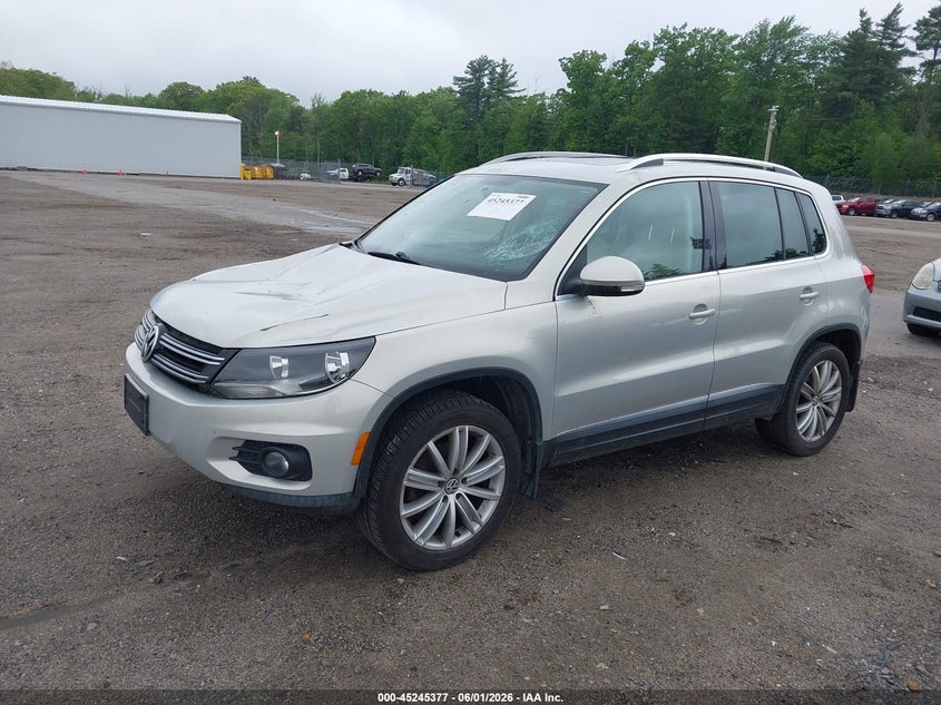 2013 Volkswagen Tiguan VIN WVGBV7AX7DW540104 IAAI salvage auction — FRONT END, Salvage Title, sold $825 on 2026-07-31 (photo 2)