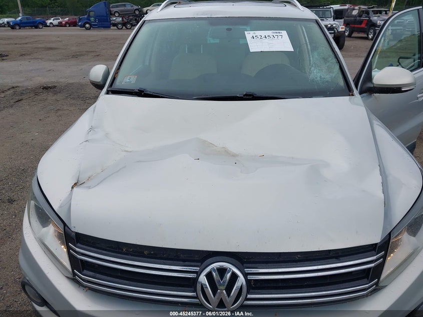 2013 Volkswagen Tiguan VIN WVGBV7AX7DW540104 IAAI salvage auction — FRONT END, Salvage Title, sold $825 on 2026-07-31 (photo 6)