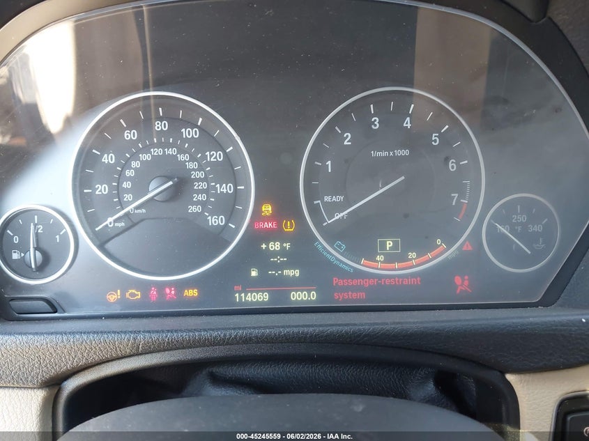 2014 BMW 3er VIN WBA3B3C59EJ980391 IAAI salvage auction — FRONT & REAR, Salvage Title, sold $575 on 2026-07-09 (photo 7)