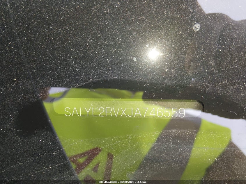 2018 Land rover Range rover velar VIN SALYL2RVXJA746559 IAAI salvage auction — REAR END, Salvage Title, sold $13,700 on 2026-07-08 (photo 9)
