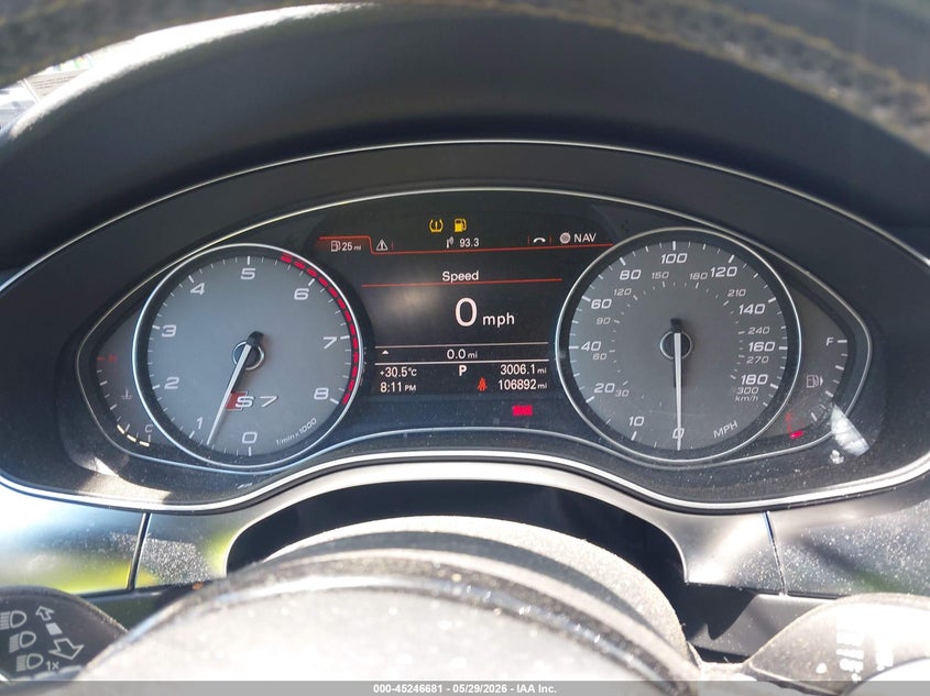 2014 Audi S7 VIN WAUW2AFC9EN154404 IAAI salvage auction — FRONT END, Salvage (Virginia), sold $5,750 on 2026-07-28 (photo 7)
