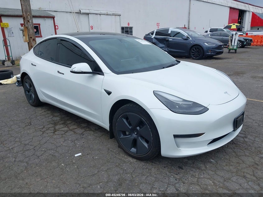 2023 Tesla Model 3 VIN 5YJ3E1EA7PF561555 IAAI salvage auction — REAR END, Salvage (Oregon), sold $6,200 on 2026-07-16 (photo 1)