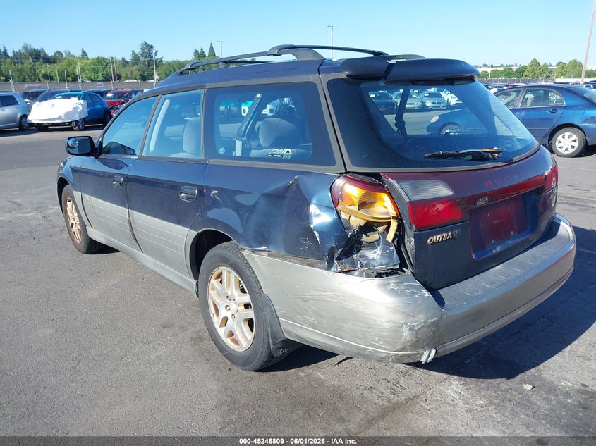 2001 Subaru Outback VIN 4S3BH665817626671 IAAI salvage auction — REAR END, Salvage (Oregon), sold $250 on 2026-07-09 (photo 3)