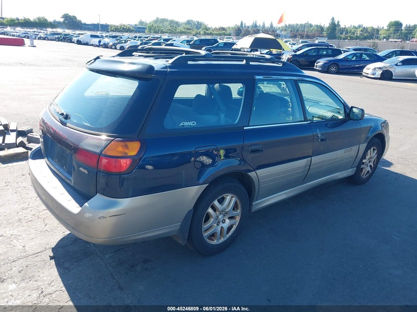 2001 Subaru Outback VIN 4S3BH665817626671 IAAI salvage auction — REAR END, Salvage (Oregon), sold $250 on 2026-07-09 (photo 4)